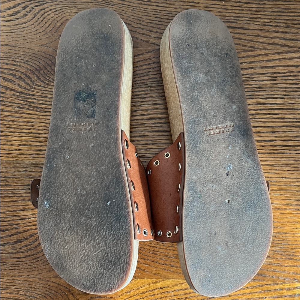 Isabel Marant Jaso Leather Studded Clogs - Picture 3 of 5